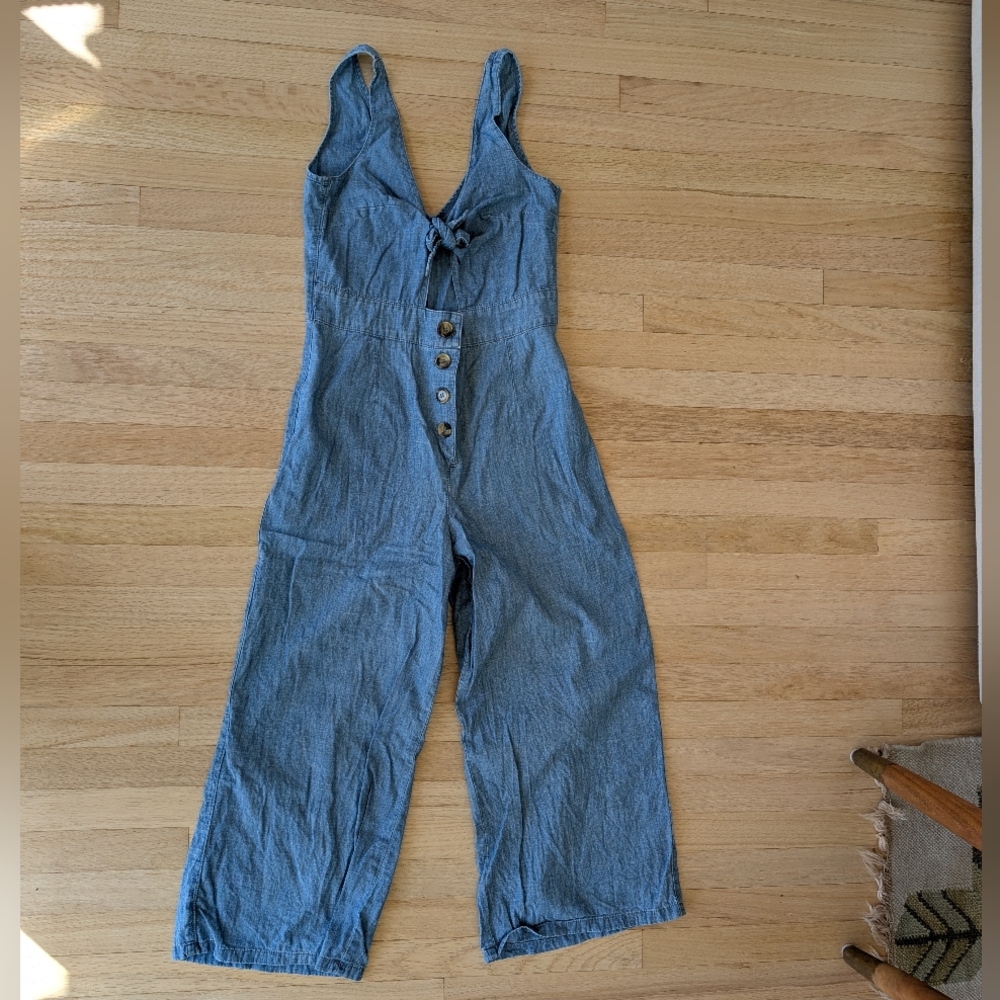 TopShop MOTO Light Denim Jumpsuit, Size 6